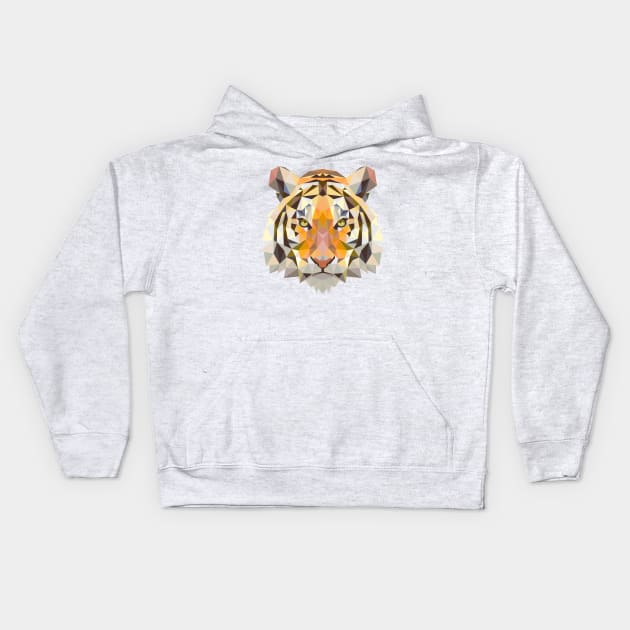 Tiger face Kids Hoodie by Mako Design 